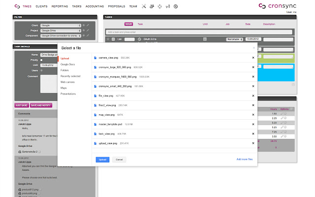 cronsync works with Google Drive  from Chrome web store to be run with OffiDocs Chromium online