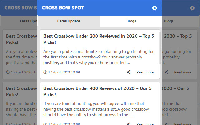 Crossbow Spot Latest News Update  from Chrome web store to be run with OffiDocs Chromium online