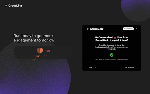 CrossLike.club plugin  from Chrome web store to be run with OffiDocs Chromium online