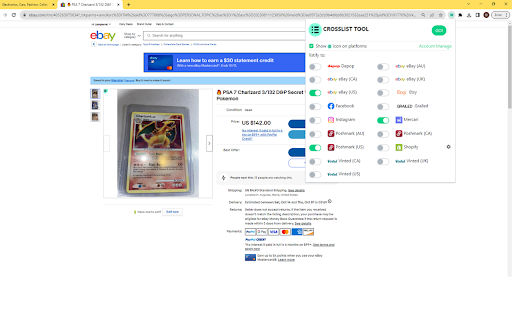Crosslist Tool Crosslisting Tool  from Chrome web store to be run with OffiDocs Chromium online