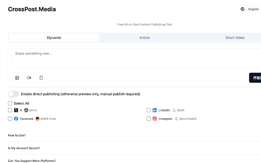 CrossPost  from Chrome web store to be run with OffiDocs Chromium online