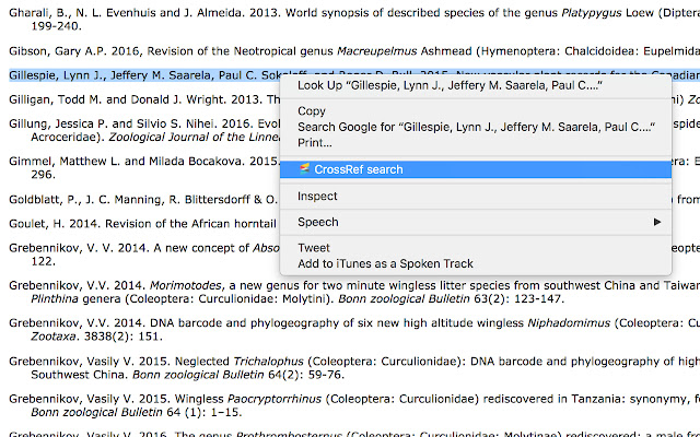 Crossref Search  from Chrome web store to be run with OffiDocs Chromium online
