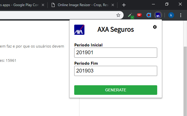 Crowler Susep Axa Seguros  from Chrome web store to be run with OffiDocs Chromium online