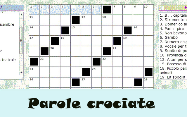 Cruciverba parole crociate enigmistica  from Chrome web store to be run with OffiDocs Chromium online