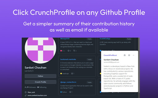 CrunchProfile  from Chrome web store to be run with OffiDocs Chromium online