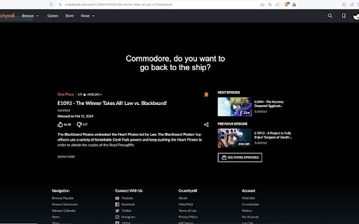 Crunchyroll comments remover  from Chrome web store to be run with OffiDocs Chromium online