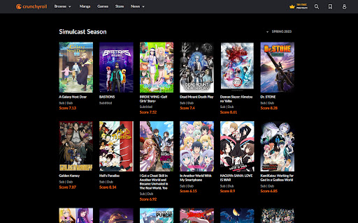 CrunchyScore MAL  Ani Score on Crunchyroll  from Chrome web store to be run with OffiDocs Chromium online