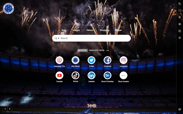 Cruzeiro New Tab  from Chrome web store to be run with OffiDocs Chromium online