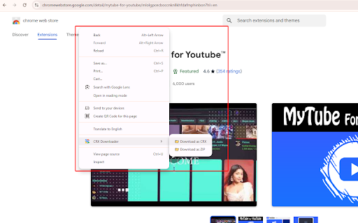 CRX Downloader  from Chrome web store to be run with OffiDocs Chromium online