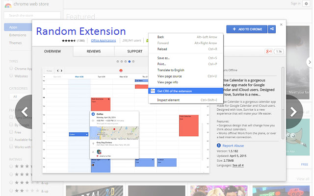 CRX Finder App  from Chrome web store to be run with OffiDocs Chromium online
