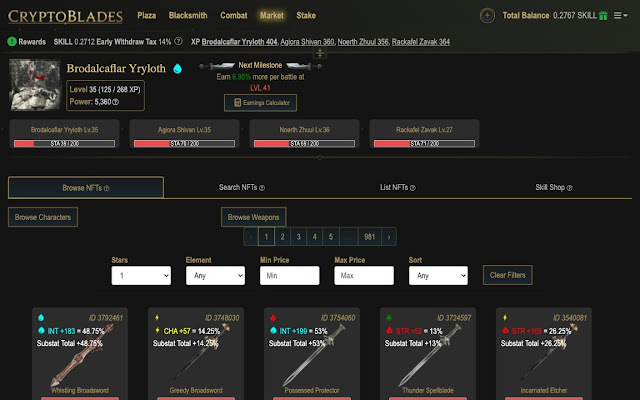 Cryptoblades Market Filter  from Chrome web store to be run with OffiDocs Chromium online