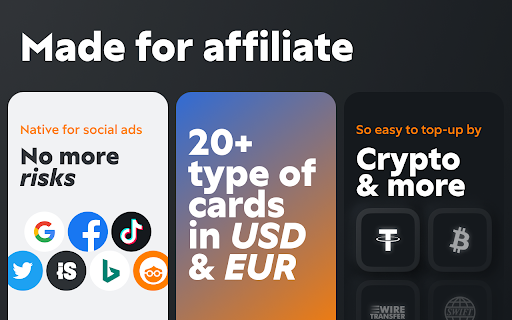 Crypto Cardholder by PST.NET | Virtual cards  from Chrome web store to be run with OffiDocs Chromium online