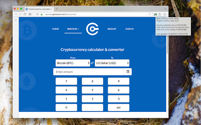Cryptocurrency Exchange Rate  from Chrome web store to be run with OffiDocs Chromium online