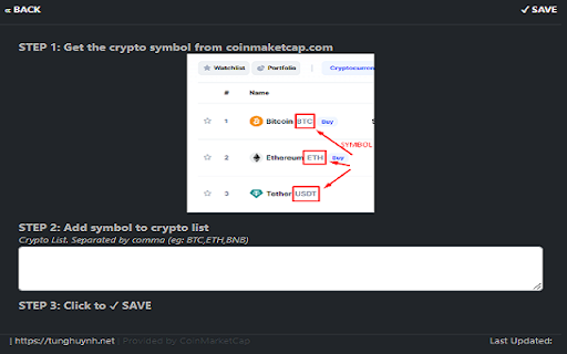 Cryptocurrency Price  from Chrome web store to be run with OffiDocs Chromium online