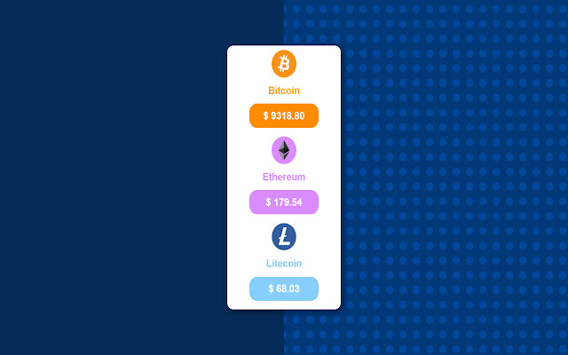 Cryptocurrency Price Ticker  from Chrome web store to be run with OffiDocs Chromium online