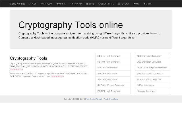 Cryptography Tools online  from Chrome web store to be run with OffiDocs Chromium online