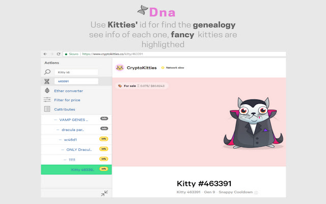 CryptoKitties Finder  from Chrome web store to be run with OffiDocs Chromium online
