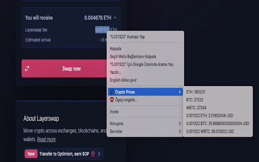 CryptoPrices  from Chrome web store to be run with OffiDocs Chromium online
