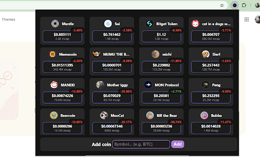 Crypto Ticker Revamp  from Chrome web store to be run with OffiDocs Chromium online