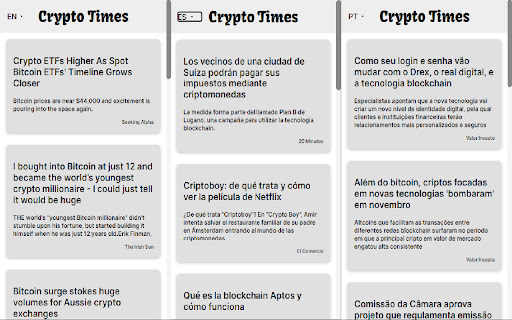 CryptoTimes  from Chrome web store to be run with OffiDocs Chromium online