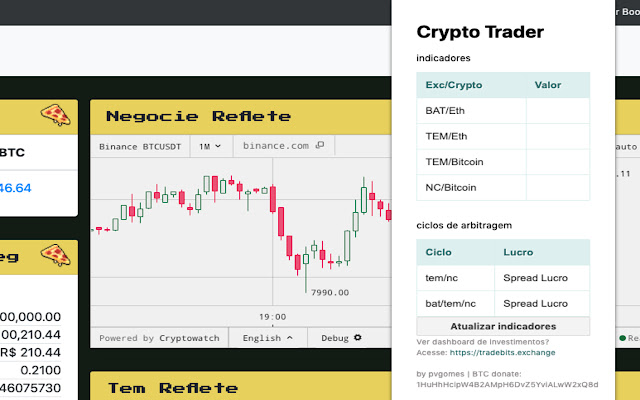 crypto trader  from Chrome web store to be run with OffiDocs Chromium online
