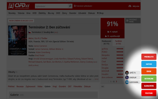 CSFD film link  from Chrome web store to be run with OffiDocs Chromium online