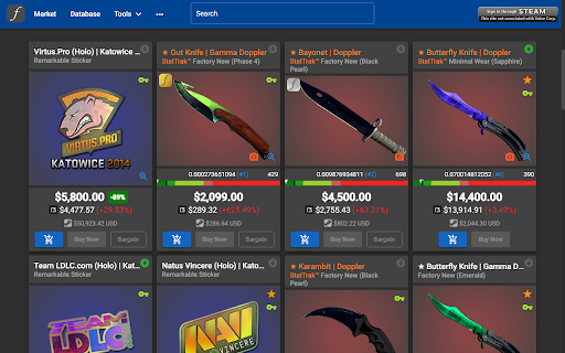CSFloat Buff  from Chrome web store to be run with OffiDocs Chromium online