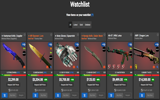 CSfloat | Buff Comparison  from Chrome web store to be run with OffiDocs Chromium online