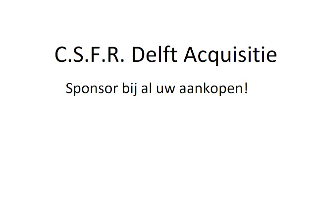 C.S.F.R. Delft Acquisitie  from Chrome web store to be run with OffiDocs Chromium online
