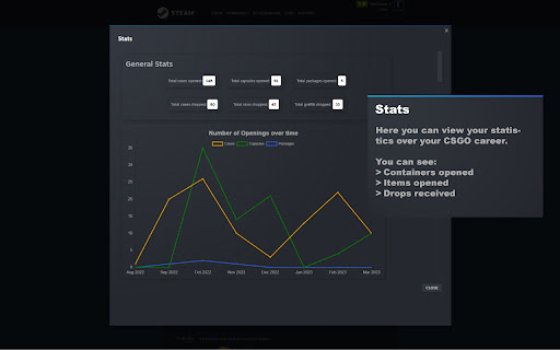 CS:GO History Utility Filter  from Chrome web store to be run with OffiDocs Chromium online