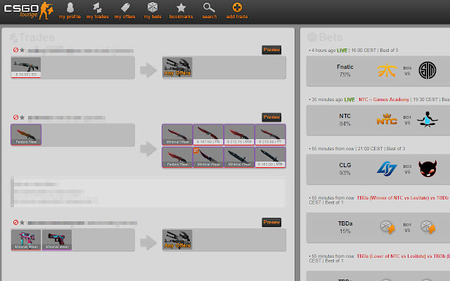 CSGO Lounge Trade Blocker  from Chrome web store to be run with OffiDocs Chromium online