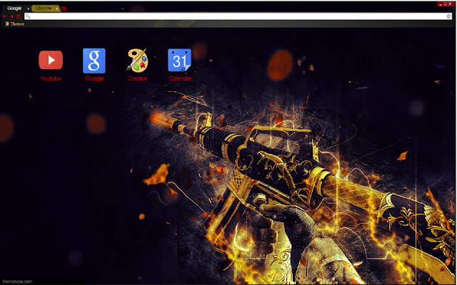 CS:Go Theme! M4A1 S GOLDEN COIL  from Chrome web store to be run with OffiDocs Chromium online