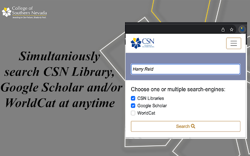 CSN Library Search Plugin  from Chrome web store to be run with OffiDocs Chromium online