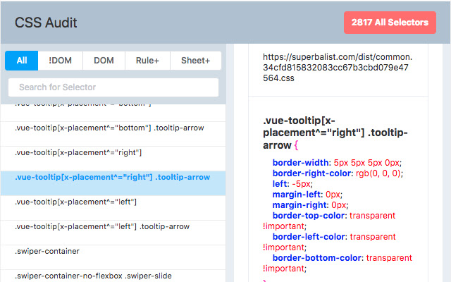 CSS Analysis  from Chrome web store to be run with OffiDocs Chromium online