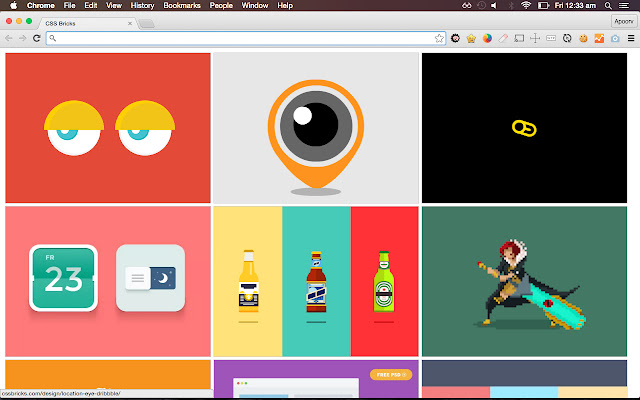 CSS Bricks  from Chrome web store to be run with OffiDocs Chromium online