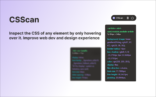 CSScan  from Chrome web store to be run with OffiDocs Chromium online