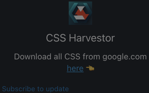 CSS Harvestor  from Chrome web store to be run with OffiDocs Chromium online