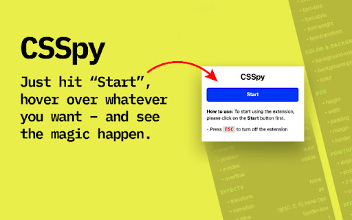 CSSpy  from Chrome web store to be run with OffiDocs Chromium online