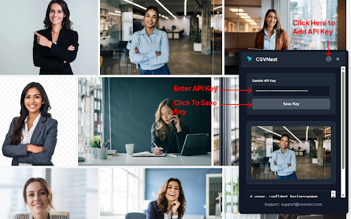 CSVNest Image to Prompt Generator  from Chrome web store to be run with OffiDocs Chromium online