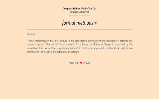 CS Word Of The Day  from Chrome web store to be run with OffiDocs Chromium online