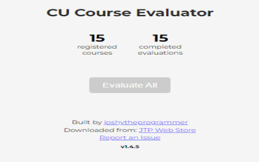 CU Course Evaluator  from Chrome web store to be run with OffiDocs Chromium online