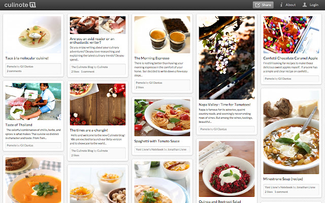 Culinote  from Chrome web store to be run with OffiDocs Chromium online