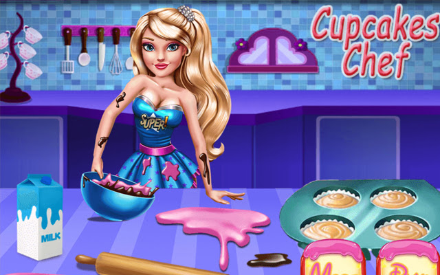Gra Cupcakes Chef ze sklepu internetowego Chrome do uruchomienia z OffiDocs Chromium online