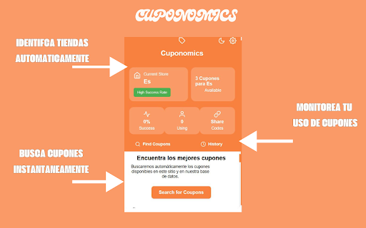 Cuponomics  from Chrome web store to be run with OffiDocs Chromium online