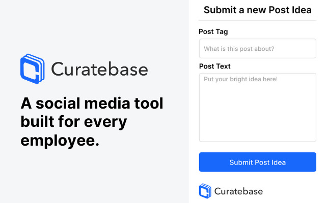 Curatebase Post-Ideen aus dem Chrome-Webshop zur Ausführung mit OffiDocs Chromium online