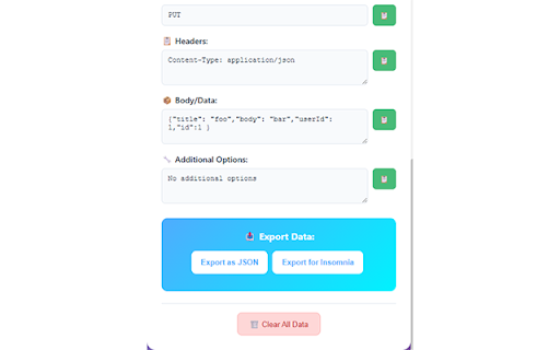 CURL Extractor  from Chrome web store to be run with OffiDocs Chromium online