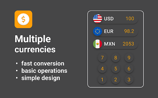 Currency converter app  from Chrome web store to be run with OffiDocs Chromium online