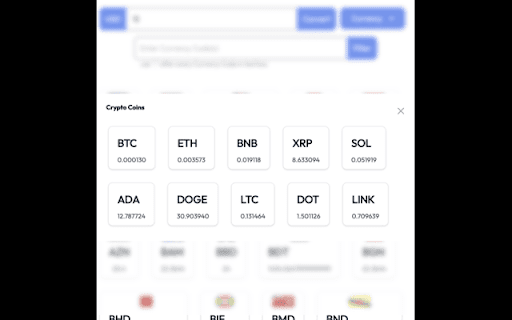 Currency Converter Extension (Crypto/Normal)  from Chrome web store to be run with OffiDocs Chromium online