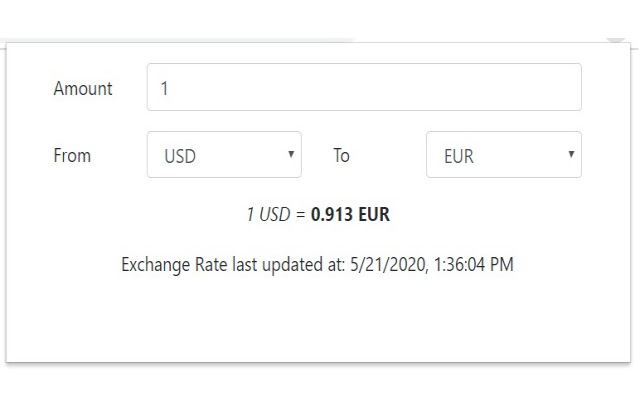 Currency Converter for Google Chrome™  from Chrome web store to be run with OffiDocs Chromium online