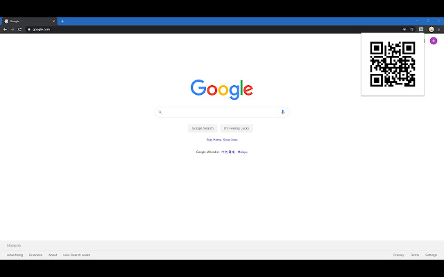 Current page URL to QR code  from Chrome web store to be run with OffiDocs Chromium online